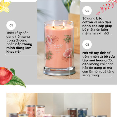 Nến ly tròn sáp đậu nành Yankee Candle size L (567g) - Pink Sands