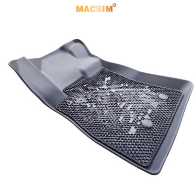 Thảm 2 lớp (sd3) dạng lưới lục giác cho Honda BRV 2022+ bề mặt cao su siêu sạch nhãn hiệu Macsim