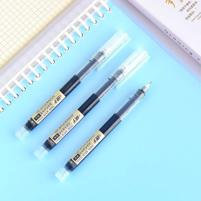 Combo 10 Bút Gel Nước Dạng Mực Lỏng Đầu Kim 3 Điểm 0.5mm Thiết Kế Đơn Giản Ống Mực Lớn Màu Xanh