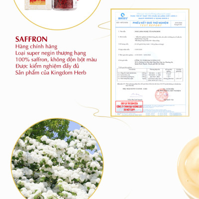 Saffron ngâm mật ong Kingdom Herb chính hãng thượng hạng hộp 311g