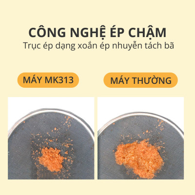 Máy Ép Trái Cây Mishio MK313 motor đồng máy nặng 5.2Kg - Hàng Chính Hãng