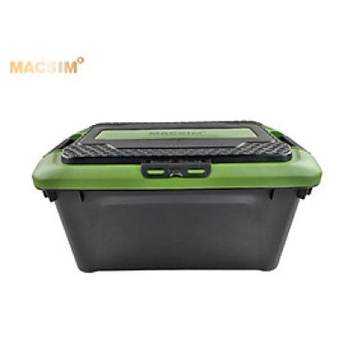 Hộp đựng đồ trên ô tô 60 lít kích thước màu đen xanh 59,5cm x 35,5cm x 35cm - hộp đựng đồ trong cốp ô tô nhãn hiệu Macsim chất liệu PP cao cấp