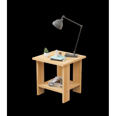 Tủ Tab Đầu Giường 2 Tầng Để Đồ, Đèn Ngủ Kệ Decor Bằng Gỗ MDF Trang Trí Phòng Ngủ, Phòng Khách