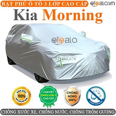 Bạt phủ xe ô tô Kia Morning vải dù 3 lớp CAO CẤP BPXOT
