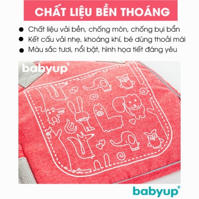 Đai đi xe máy cho bé Babyup, phản quang, thoáng khí sử dụng khóa 2 cấp bền chắc, chống bụi bẩn