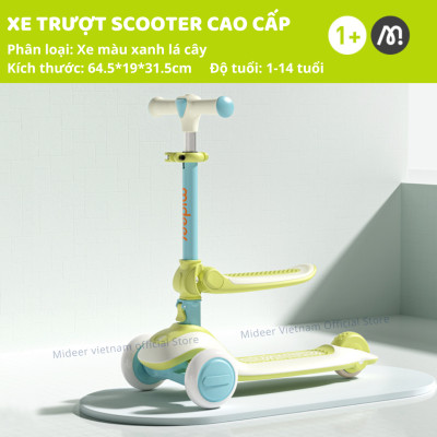 Xe Trượt Scooter Mideer Cao Cấp  gấp gọn có ghế ngồi cho bé