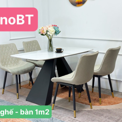(Khuyến Mãi ) Bộ Bàn Ăn Mặt Đá Cao Cấp 2023 Hàng Sẵn Kho Đủ Màu Lựa Chọn 