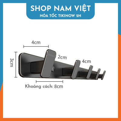 Móc Treo Quần Áo Dán Tường Nhôm Không Gian Cao Cấp