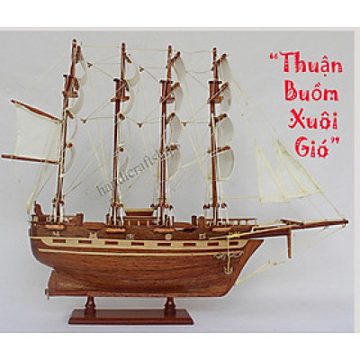 Mô hình thuyền buôn France II 56cm Thuận Buồm Xuôi Gió