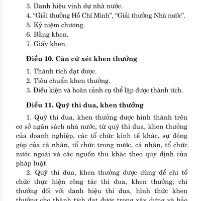 Luật thi đua,khen thưởng