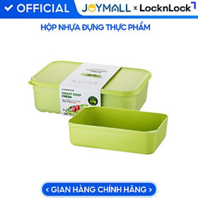 Hộp nhựa bảo quản thực phẩm LocknLock Smart Keep Fresh Food Container 3.2L kèm khay HLE5600NT, Hàng chính hãng, giữ tươi mát đến 31 ngày - JoyMall