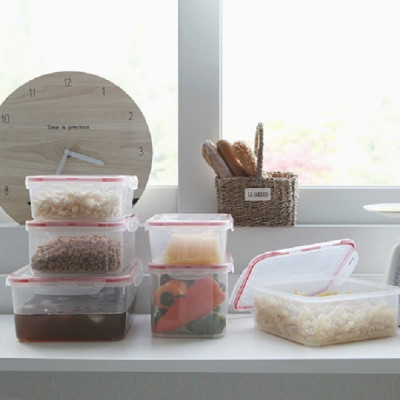 Combo 3 hộp nhựa trong đựng thực phẩm Inomata - Hàng nội địa Nhật Bản