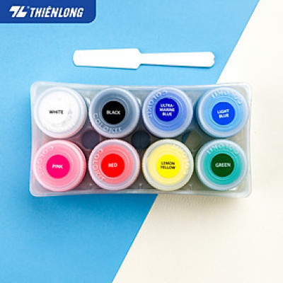 Màu nước Thiên Long Colokit 8 màu cơ bản tiêu chuẩn Châu Âu đảm bảo an toàn cho trẻ em khi tiếp xúc WACO-03