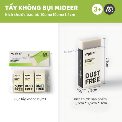 Tẩy bút chì siêu sạch, gôm tẩy không vụn Mideer Dust-free Eraser