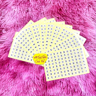 Xấp 10 Tờ Decal Tomy Số Thứ Tự Từ 0-95