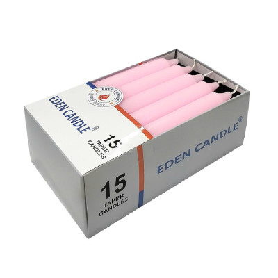 Hộp 15 cây nến thơm thẳng Eden Candle FTRAMART EDC2317 cao 15cm (Hồng)