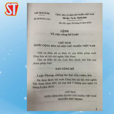 Sách - Luật Phòng, Chống Tác Hại Của Rượu, Bia (Hiện Hành) - NXB Chính Trị Quốc Gia
