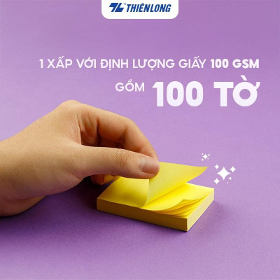 Giấy ghi chú - Giấy notes Pastel Thiên Long - Nhiều kích thước