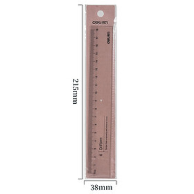 Thước kẻ trong suốt Deli - Chống trầy xước - Phù hợp học sinh,văn phòng