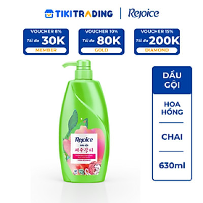 Dầu Gội REJOICE chai 630ml Hoa Hồng Jeju