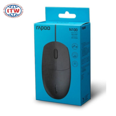 Chuột có dây Rapoo N100 - Đen - Hàng Chính Hãng