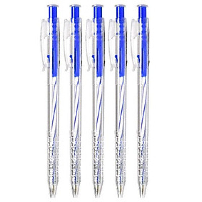Vỉ 5 Bút Bi 0.5 mm Thiên Long TL-027 - Mực Xanh