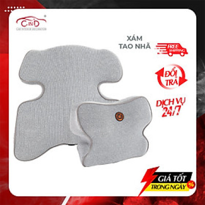 Gối Tựa Đầu Lót Lưng Cao Su Non Định Hình 4D Chống Đau Mỏi Vai Gáy Cột Sống CIND TK-028