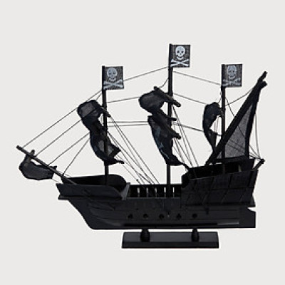 Mô hình Thuyền Cổ BLACK PEARL/ BLACK cao cấp, mô hình gỗ tự nhiên, lắp ráp sẵn 1st FURNITURE bằng gỗ tự nhiên