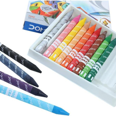 Hộp 12 Bút Sáp Màu Triangle Extra Long - DOMS 8100