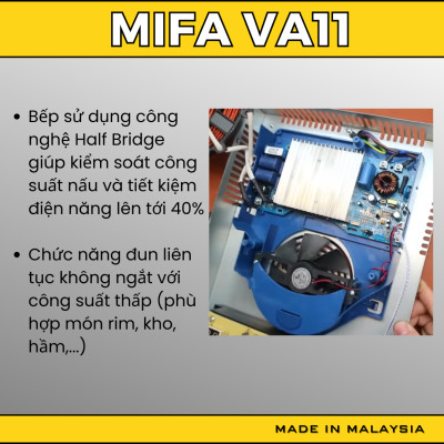 Bếp từ đơn MiFa VA11 cống suất 3000W Đun Liu Riu - Hàng Chính Hãng