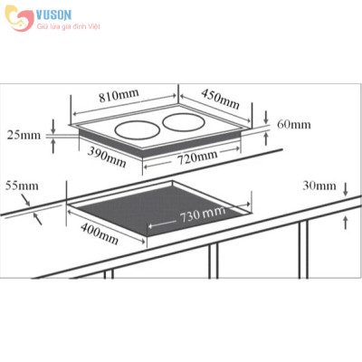 Bếp từ đôi Chefs IH536- Hàng chính hãng