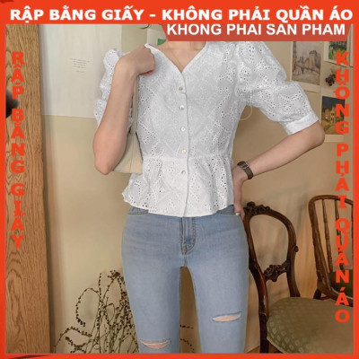 Rập giấy A0 mã 987- rập áo tay phồng (BẢN VẼ)