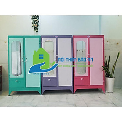 Tủ sắt quần áo ngang 0.9m cao 1m4
