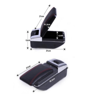 Hộp Tỳ Tay Dành Cho Xe Mitsubishi Xpander Mẫu Bệt Tích Hợp 3 Cổng Sạc USB