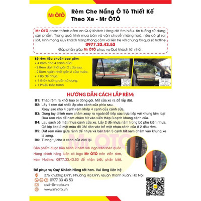 Rèm Che Nắng Nam Châm Xe i10 Hatback 2021-2023 Loại 1 Mr.Ô Tô, Chuẩn from, Dày Dặn