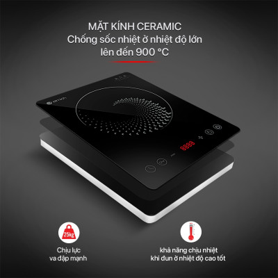 Bếp điện từ Elmich ICE-3874 2100W Hàng Chính Hãng