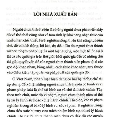 Xử Phạt Vi Phạm Hành Chính Đối Với Người Chưa Thành Niên - Thực Trạng Và Hướng Hoàn Thiện