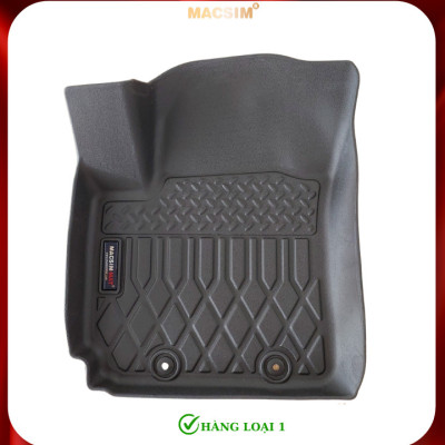 Thảm lót sàn xe ô tô KIA Seltos 2019 - nay Nhãn hiệu Macsim chất liệu nhựa TPE cao cấp màu đen
