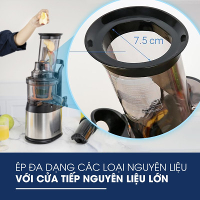 Máy Ép Chậm Cao Cấp Kalite KL-565 Tiêu Chuẩn Châu Âu Dung Tích Công Suất 240 W - Hàng Chính Hãng