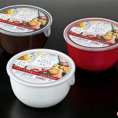 Hộp nhựa tròn dùng trong lò vi sóng 720ml, làm từ nhựa PP cao cấp không chứa các hoạt chất gây hại, an toàn cho người sử dụng - nội địa Nhật Bản 