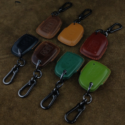 Bao Da Chìa Khóa Handmade cho Ô Tô Toyota Vios 3 nút bấm Da Bò - hàng chính hãng
