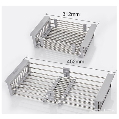 Chậu rửa bát Korea sus304 8245 2 hố lệch - Giá rau củ đi kèm