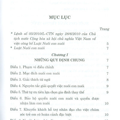 Luật Nuôi Con Nuôi Năm 2010