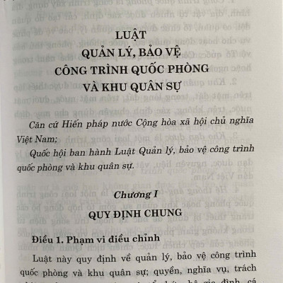 Luật Quản Lý, Bảo Vệ Công Trình Quốc Phòng và Khu Quân Sự