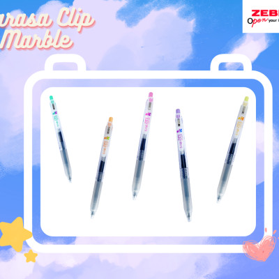 [Mực Xanh] Viết Gel Zebra Sarasa clip Marble Color 0.5 mm - Nhật Bản
