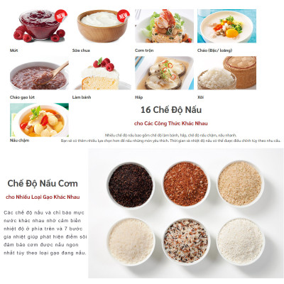 Nồi cơm điện tử 1.8L Hitachi RZ-S18VN(BK) - Hàng chính hãng