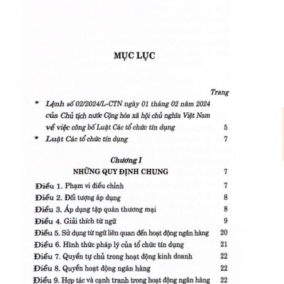 Luật Các Tổ Chức Tín Dụng (2024)