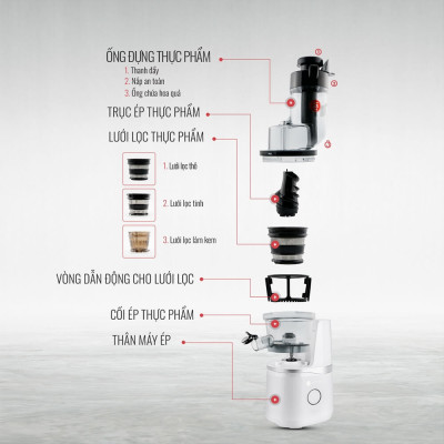 Máy Ép Trái Cây Elmich JEE-1854 (800ml - 240W) - Hàng Chính Hãng