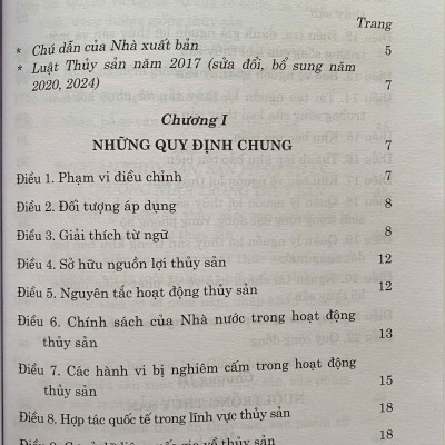 Luật Thuỷ Sản ( Sửa đổi, bổ sung năm 2020, 2024)