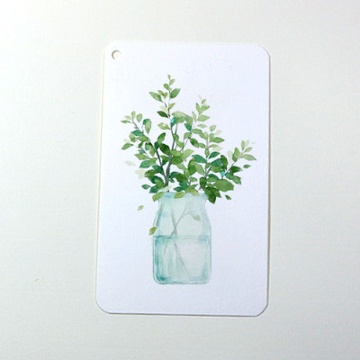 Giấy vẽ màu nước postcard (8 x 13) cm lên màu đẹp không cong, giấy màu trắng kem, 40 tờ giấy dày 280gsm AT788 Green Art - Hàng chính hãng